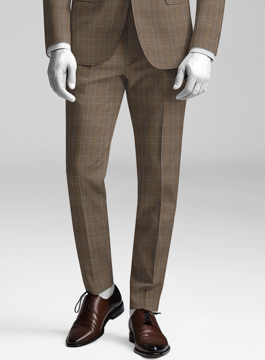 StudioSuits Napolean Porter Prince Of Wales Brown Wool Suit - view 6