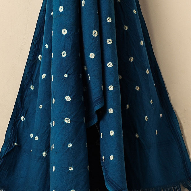 KACHCHH JI CHHAAP Blue - Bandhani Tie-Dye Handloom Cotton Towel - view 3