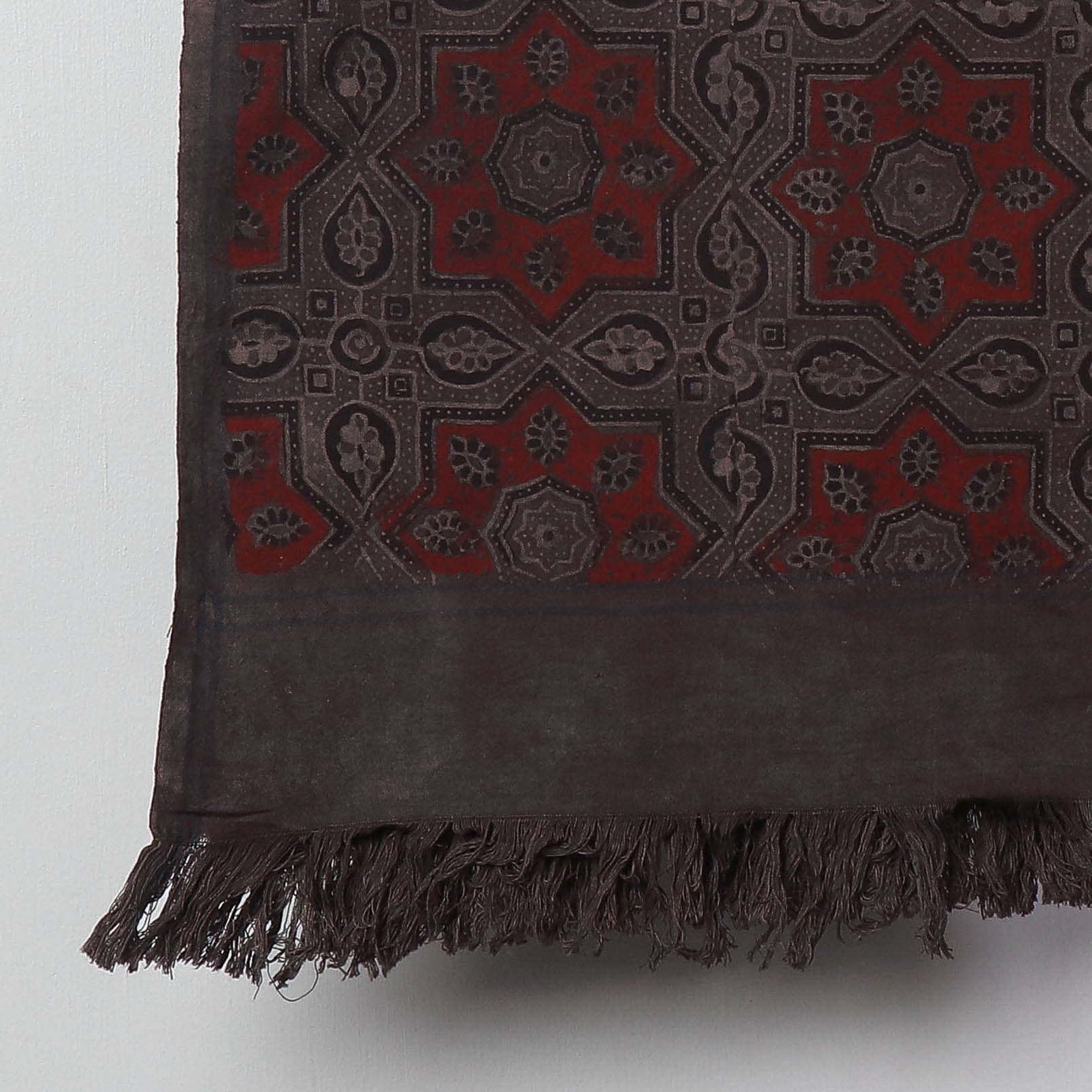 KACHCHH JI CHHAAP Brown - Block Print Cotton Ajrakh Handloom Towel - view 2