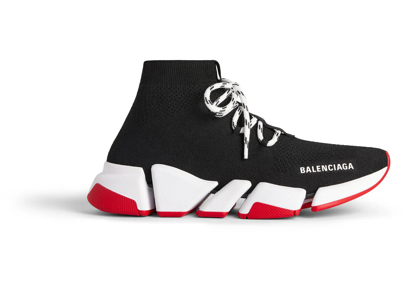 Speed 2 0 – Balenciaga Speed 2.0 Lace Up Black Red Sole