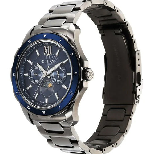Titan Regalia Premium Blue Dial Stainless Steel Strap Watch for Men 43mm NS1688KM07 - view 2