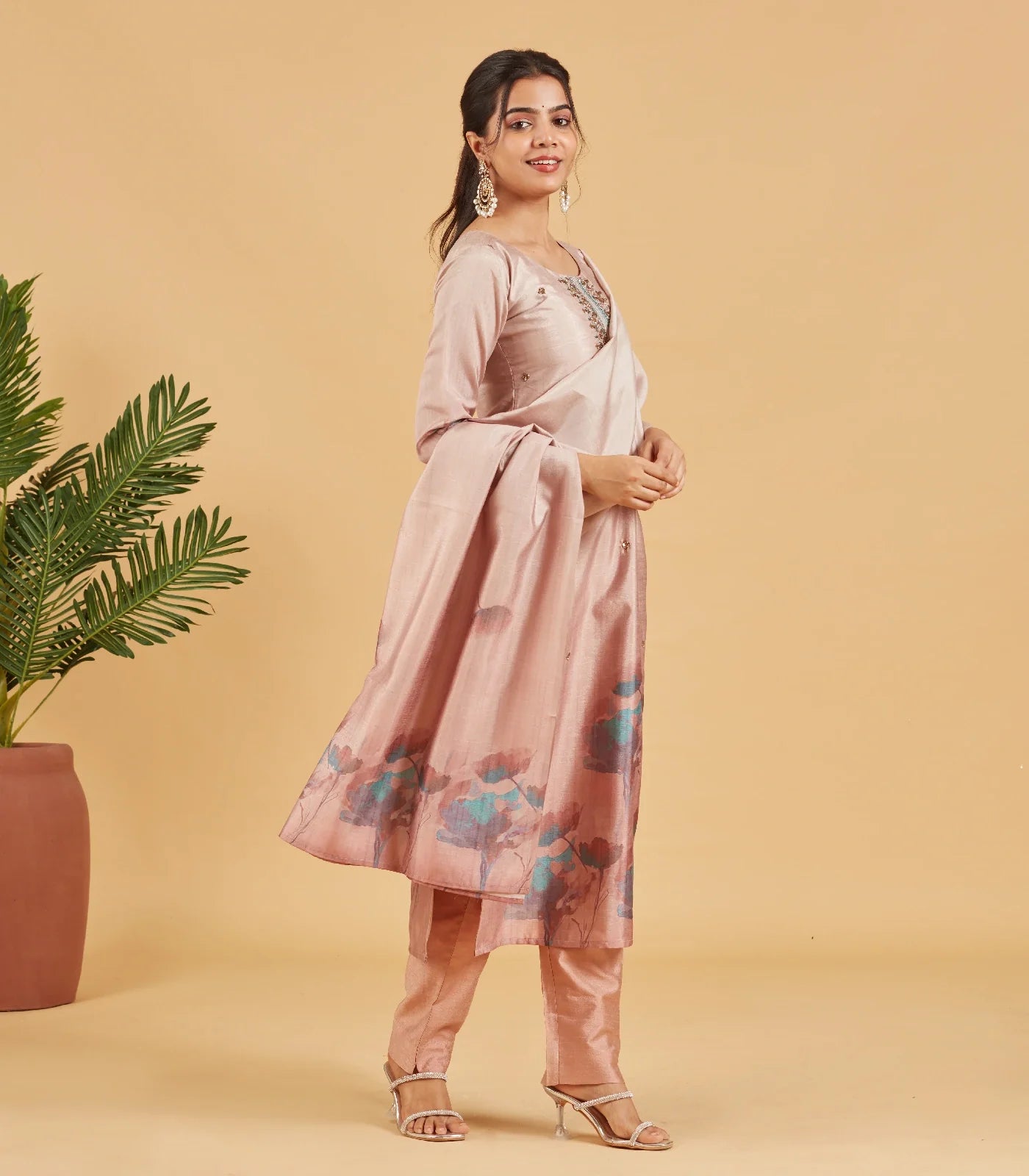 RmKV Pastel Mauve Festive Kurta Set