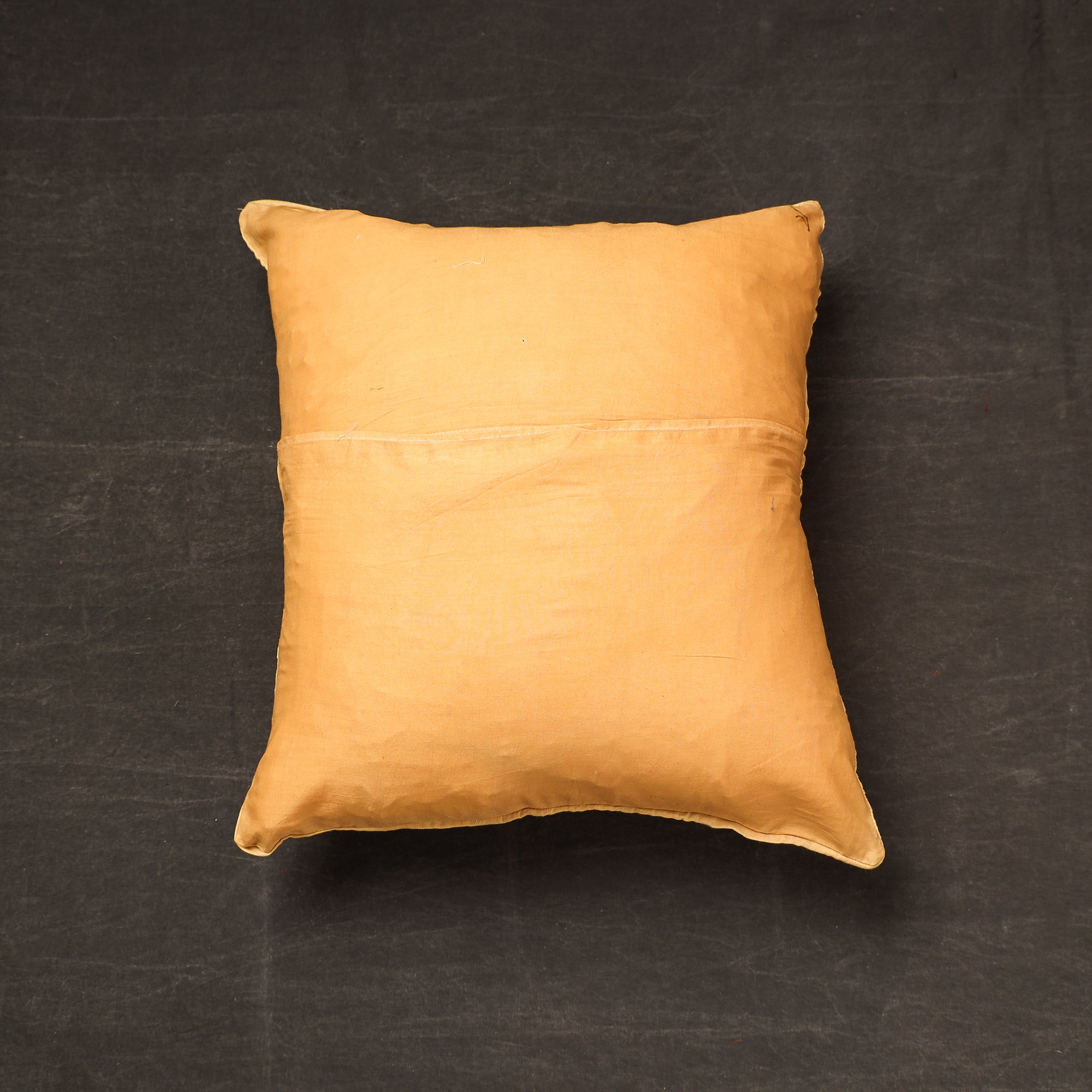 KHUSHBASH - HAPPY LOOM OF EAST Beige - Bengal Kantha Embroidery Cotton Cushion Cover (16 x 16 in) 15 - view 3