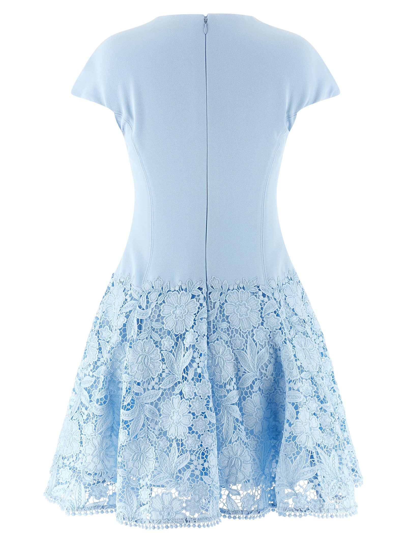 Self-Portrait Blue Crepe Lace Dress – 100% polyester - view 2