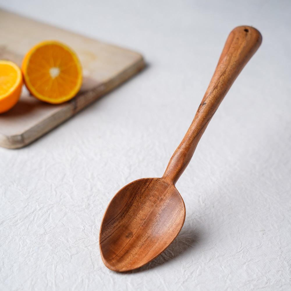 The Indus Valley Wooden Spatula for Cooking [ Saute | 26cm | Neem Wood ]