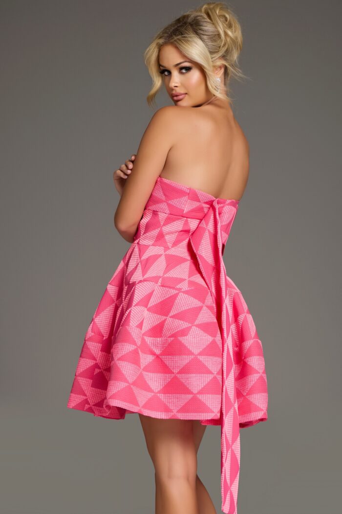 Jovani 34404 Short Mini Geometric Cocktail Dress - view 2