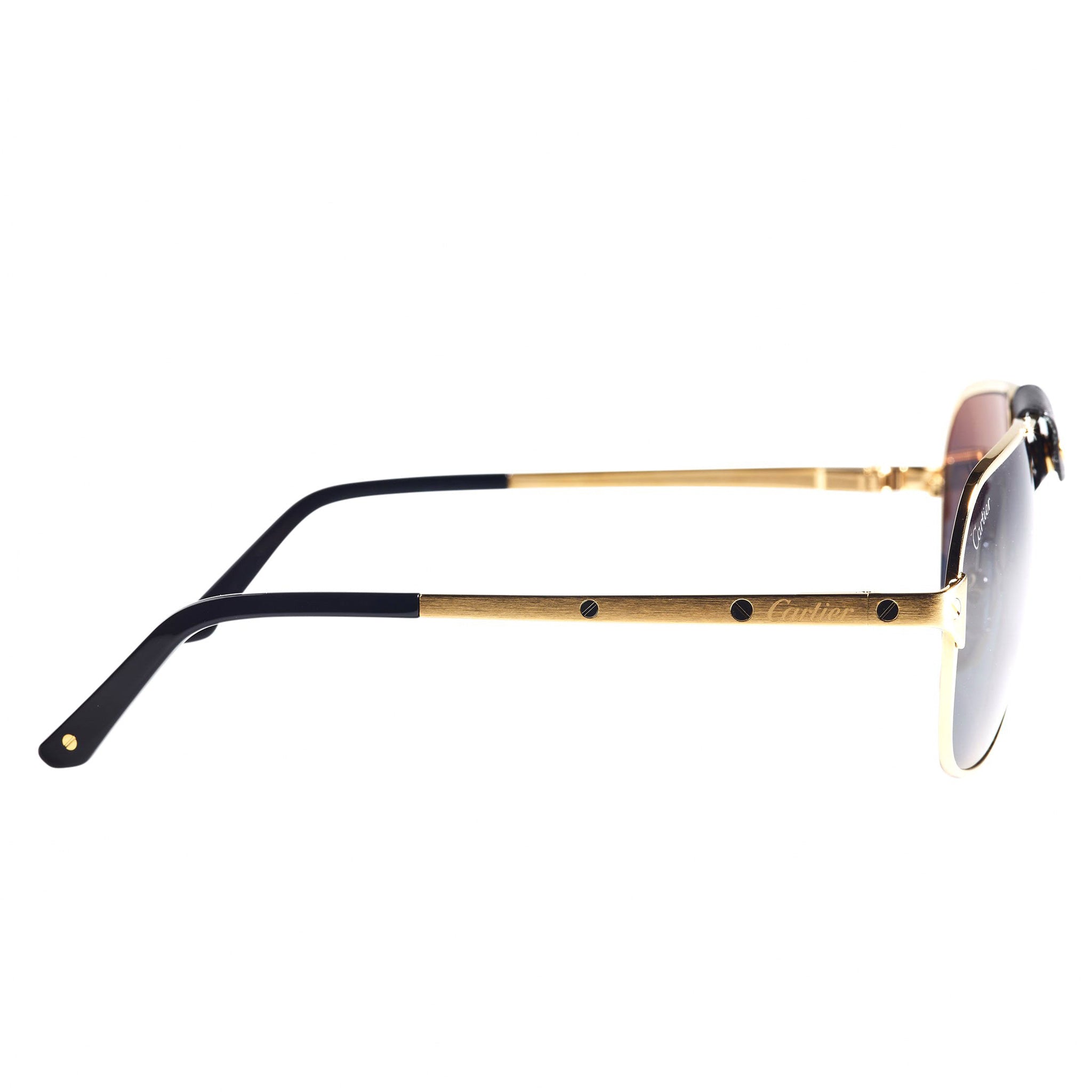 Cartier Eyewear CT0165S Santos De Cartier Gold Sunglasses - view 2