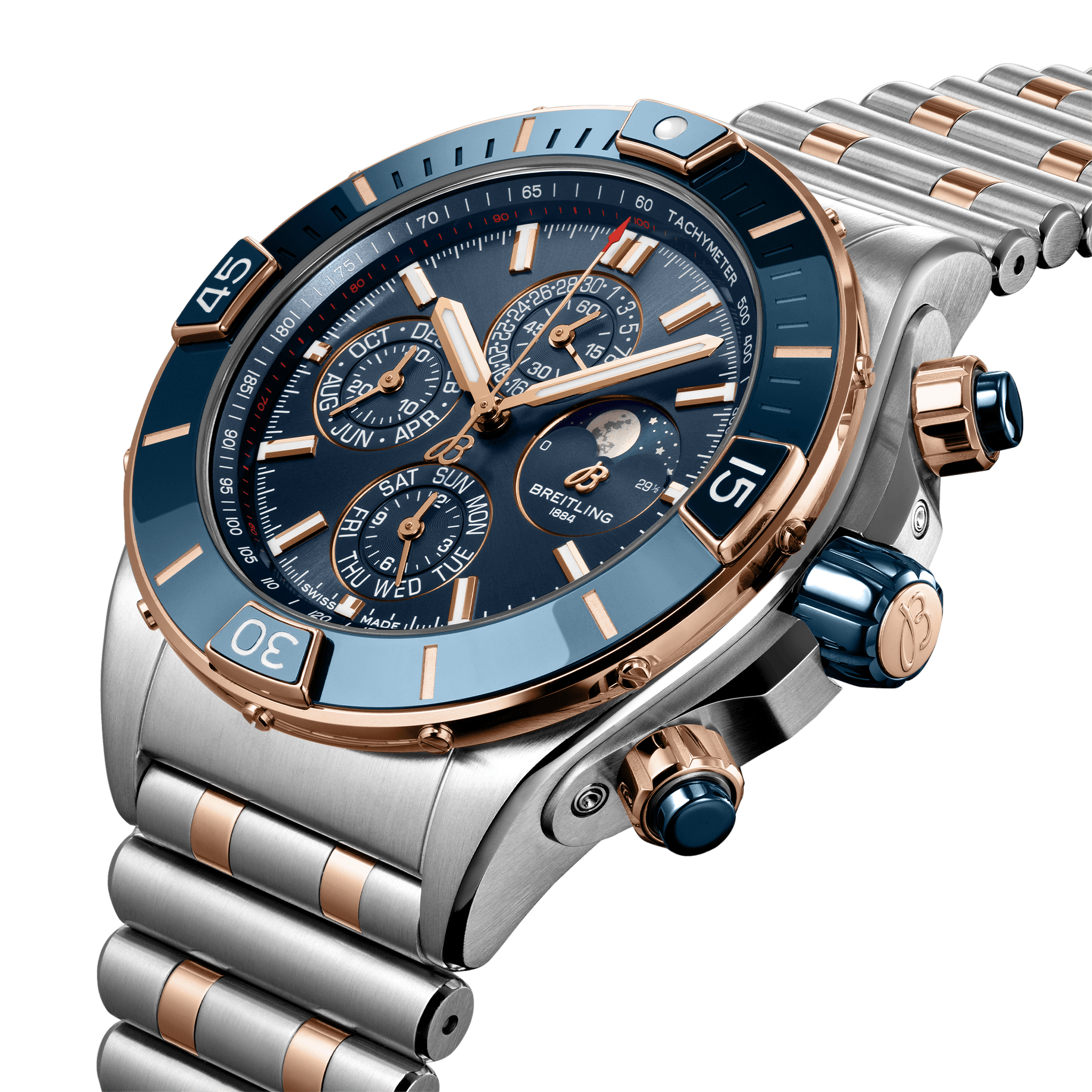Breitling Super Chronomat Four-Year Calendar Blue Dial Men 44mm