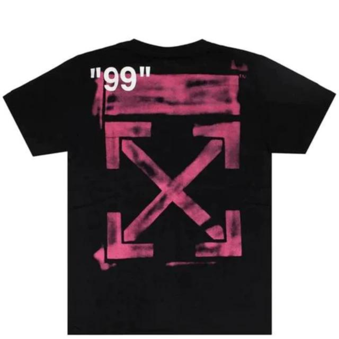 Cop Underdog Off-White Stencil Black Fuchsia Oversized Tee