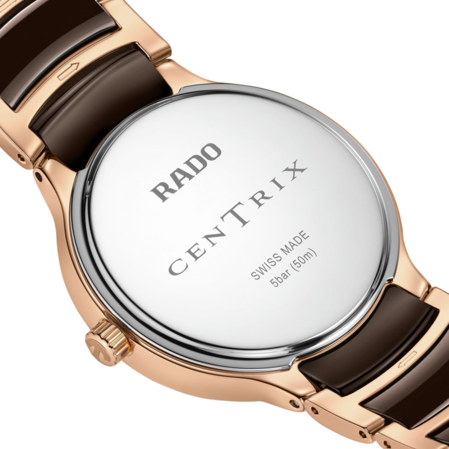 Rado Centrix Women Quartz Brown Dial Analog Ceramic Watch R30038712 - view 4