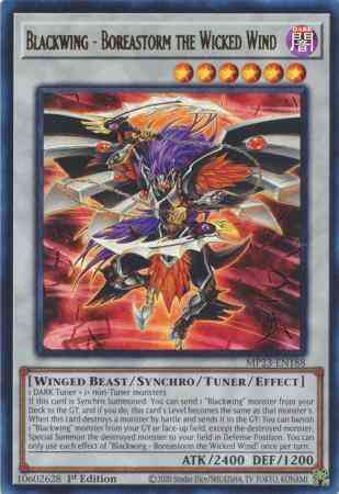 Yu-Gi-Oh! Blackwing - Boreastorm the Wicked Wind - MP23-EN188 - Ultra Rare - 1st Edition