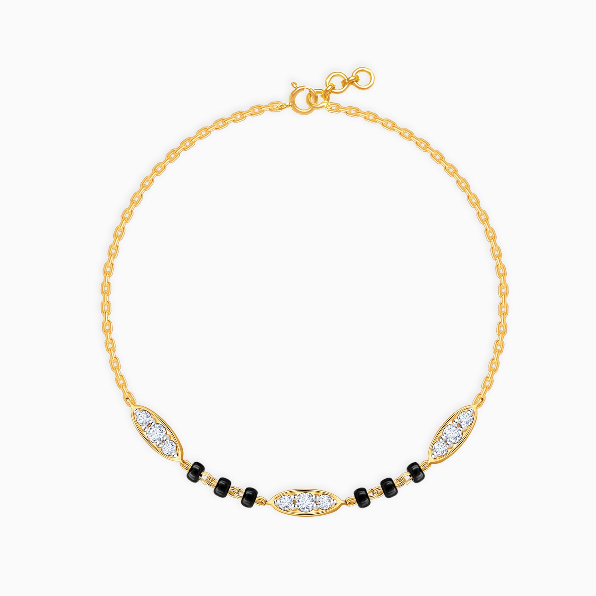GIVA Jewellery Gold Isha Diamond Mangalsutra Bracelet