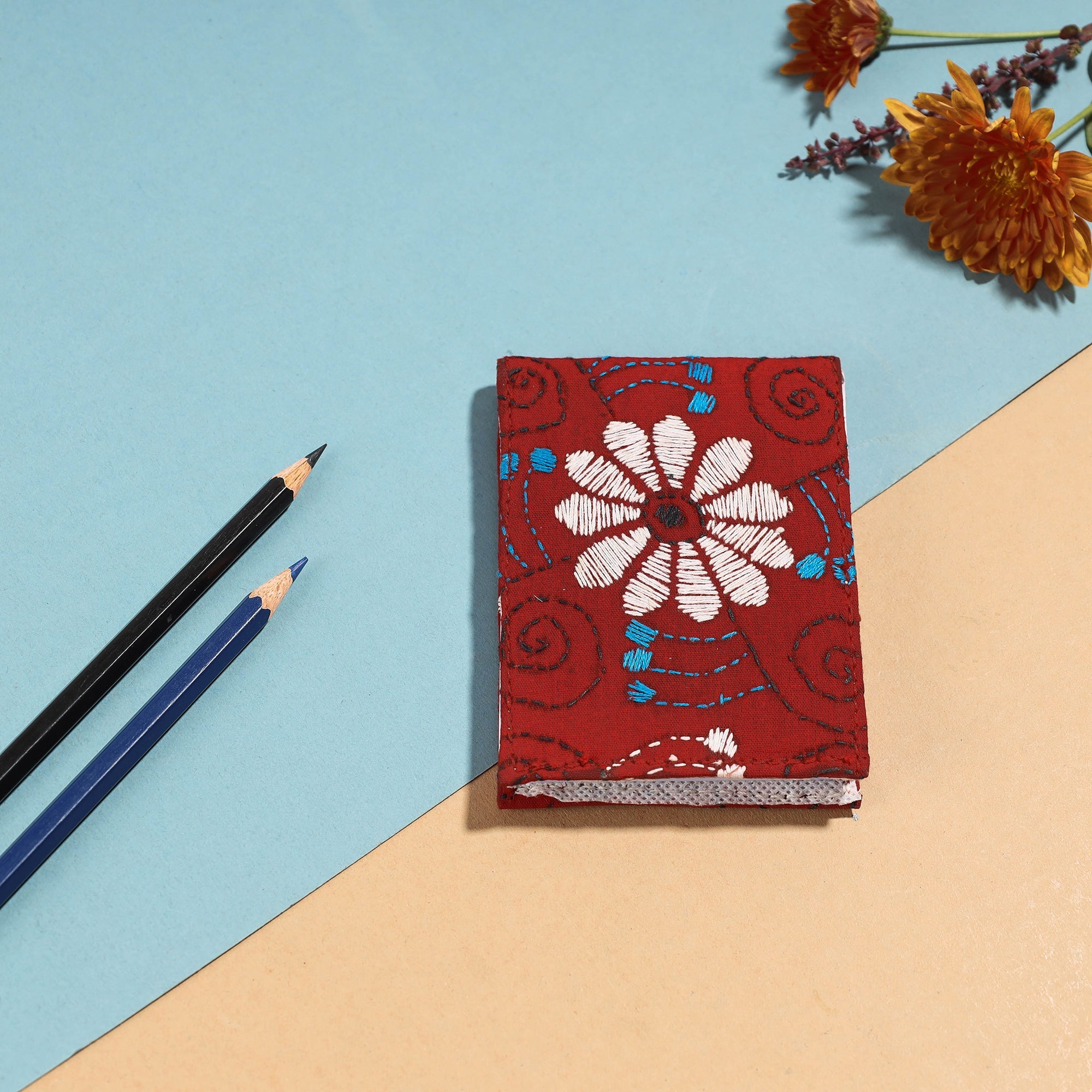 ASALKAAR Bengal Kantha Work Handcrafted Notepad (4 x 3 in)