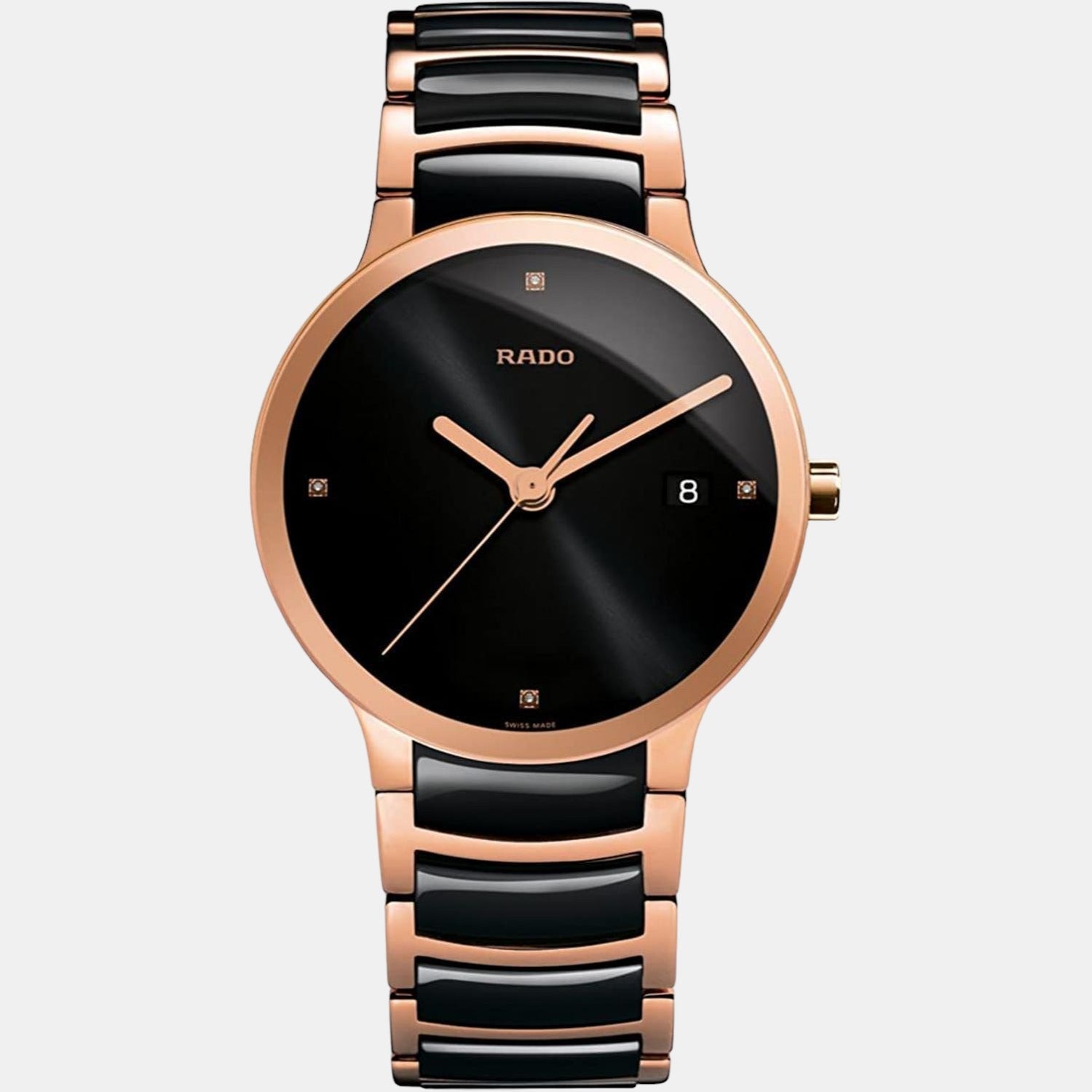 Rado Centrix Unisex Quartz Black Dial Analog Stainless Steel Watch R30554712 - view 2
