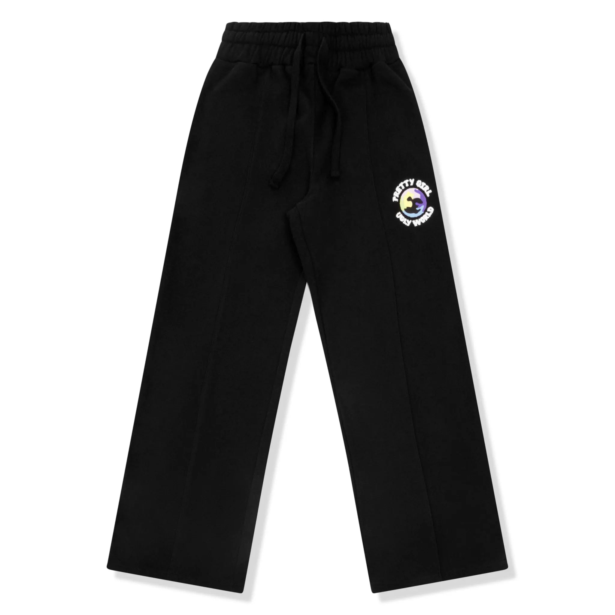 Pretty Boy Ugly World Pretty Girl Ugly World Pleated Black Sweatpants (W)