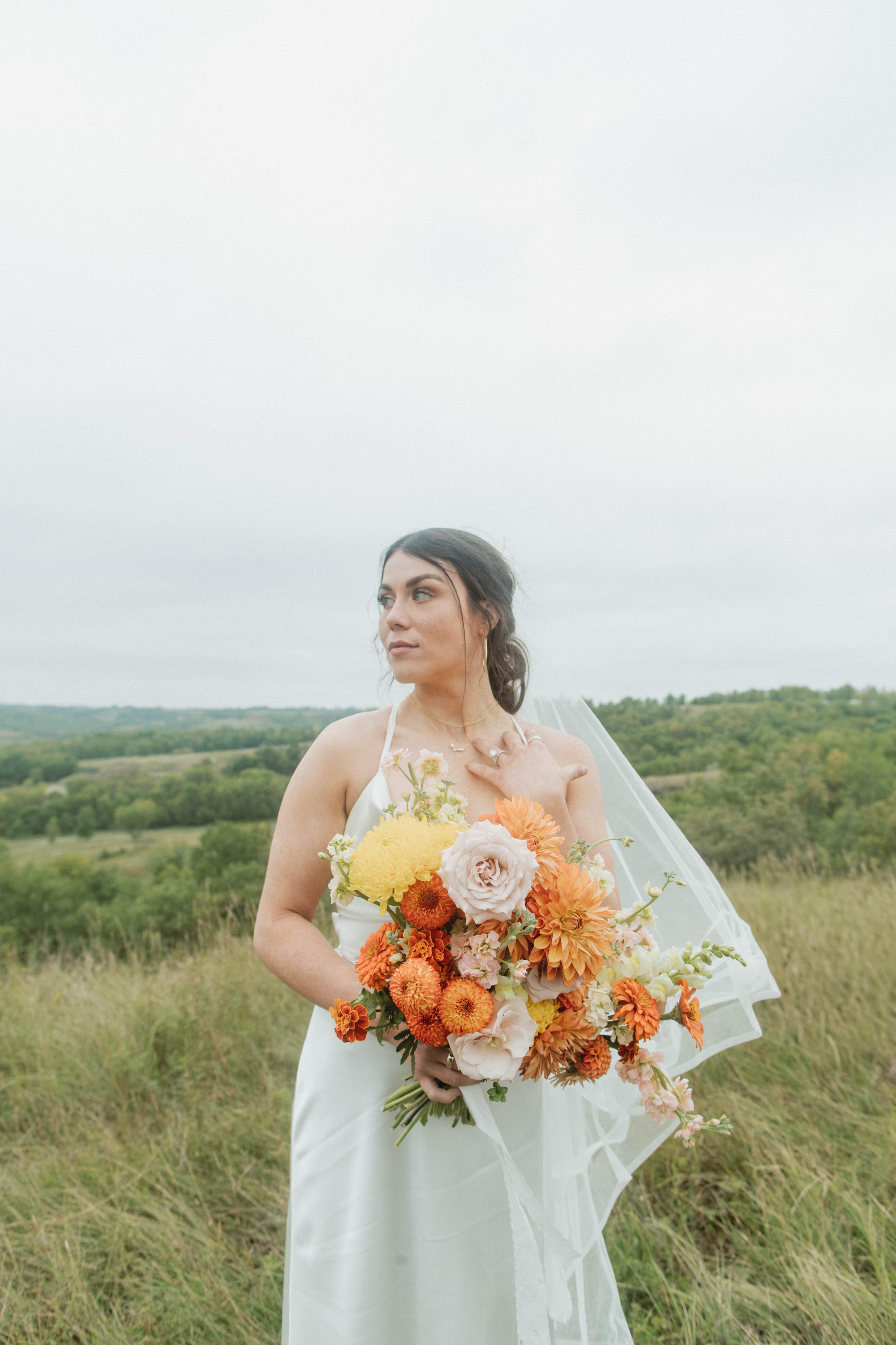 fiftyflowers.com Dreamy Orange and Yellow Grassland Elopement