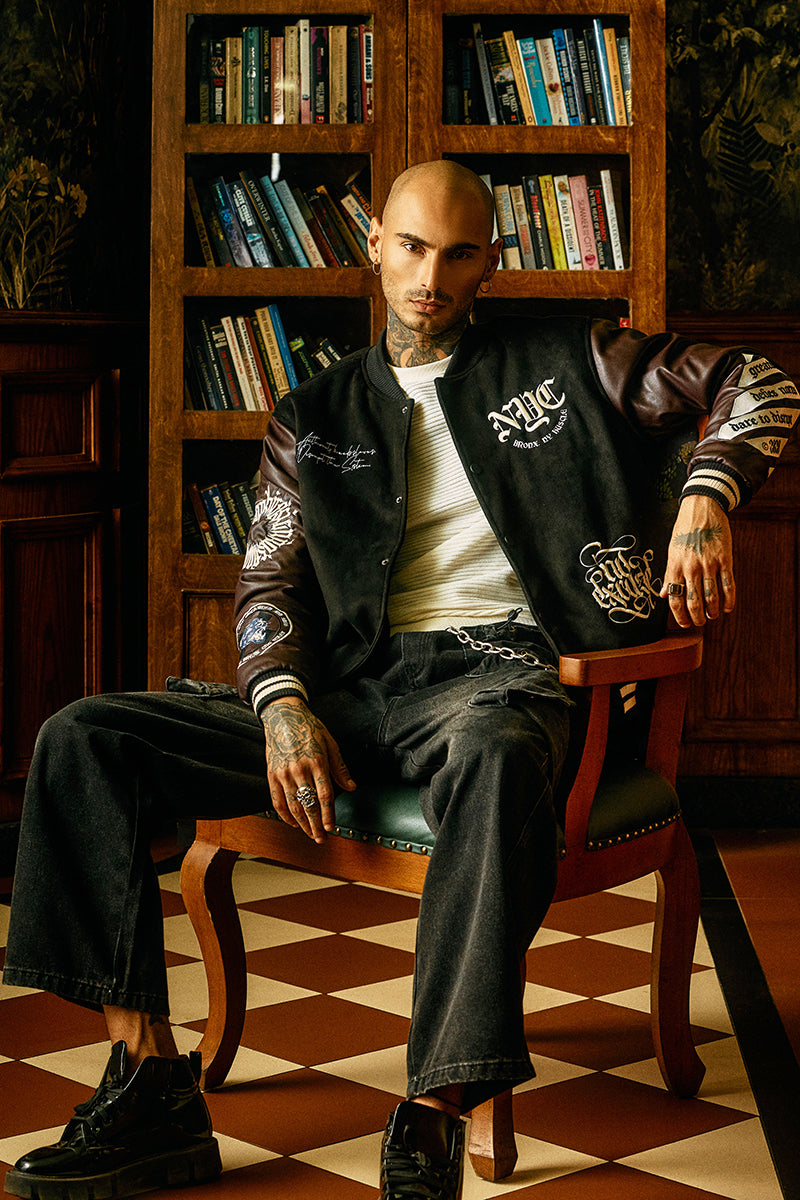 SNITCH Legends Vandal Black Varsity Jacket