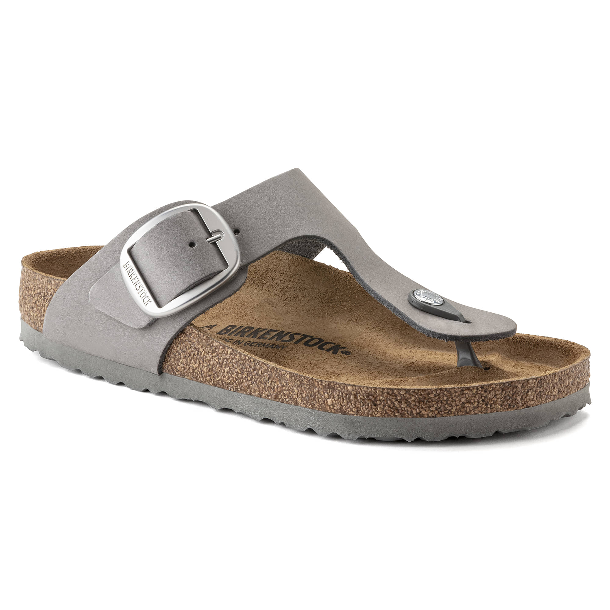 Birkenstock Gizeh Big Buckle Nubuck Leather – Gray Gray/Dove Gray - view 8