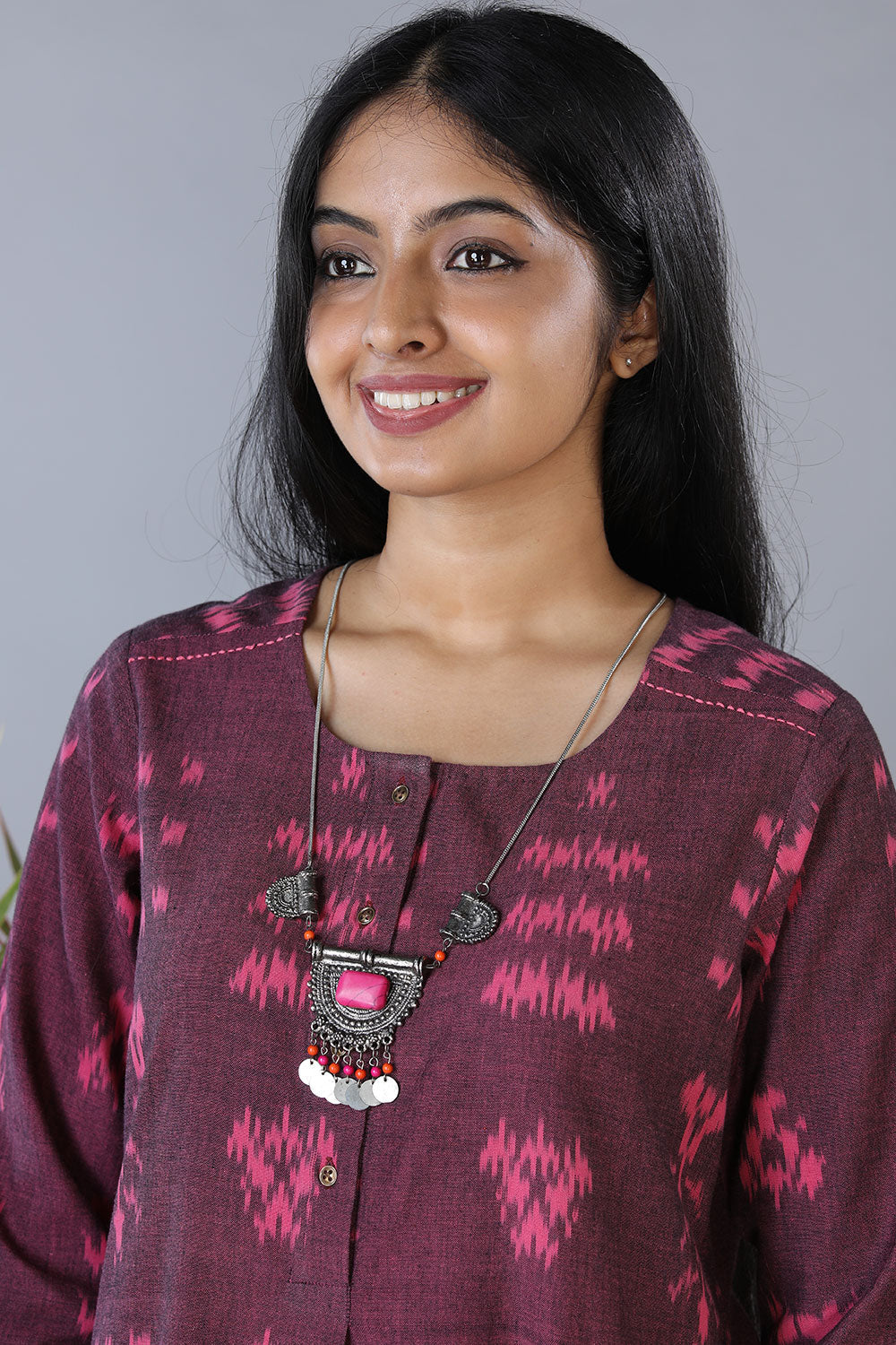 Kalanjali Ethnics Cotton pochampally ikkat kurta - view 10