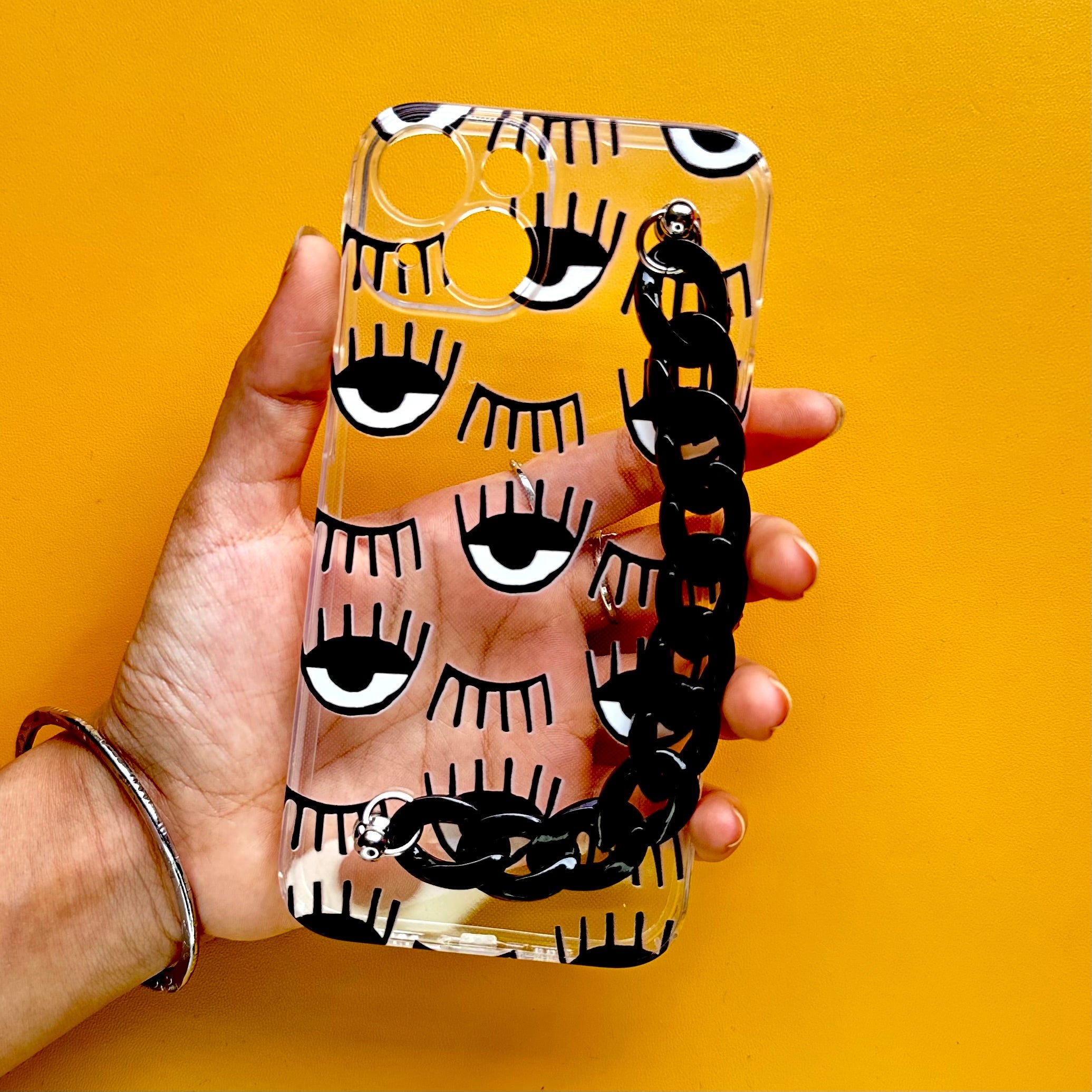 Casebasket Sass Gaze Black Chain Silicone Phone Cover