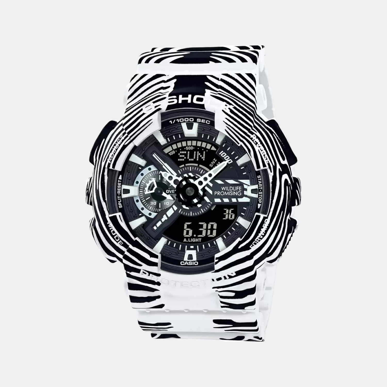 Casio G-Shock Men Quartz White Dial Analog-Digital Resin Watch G1200