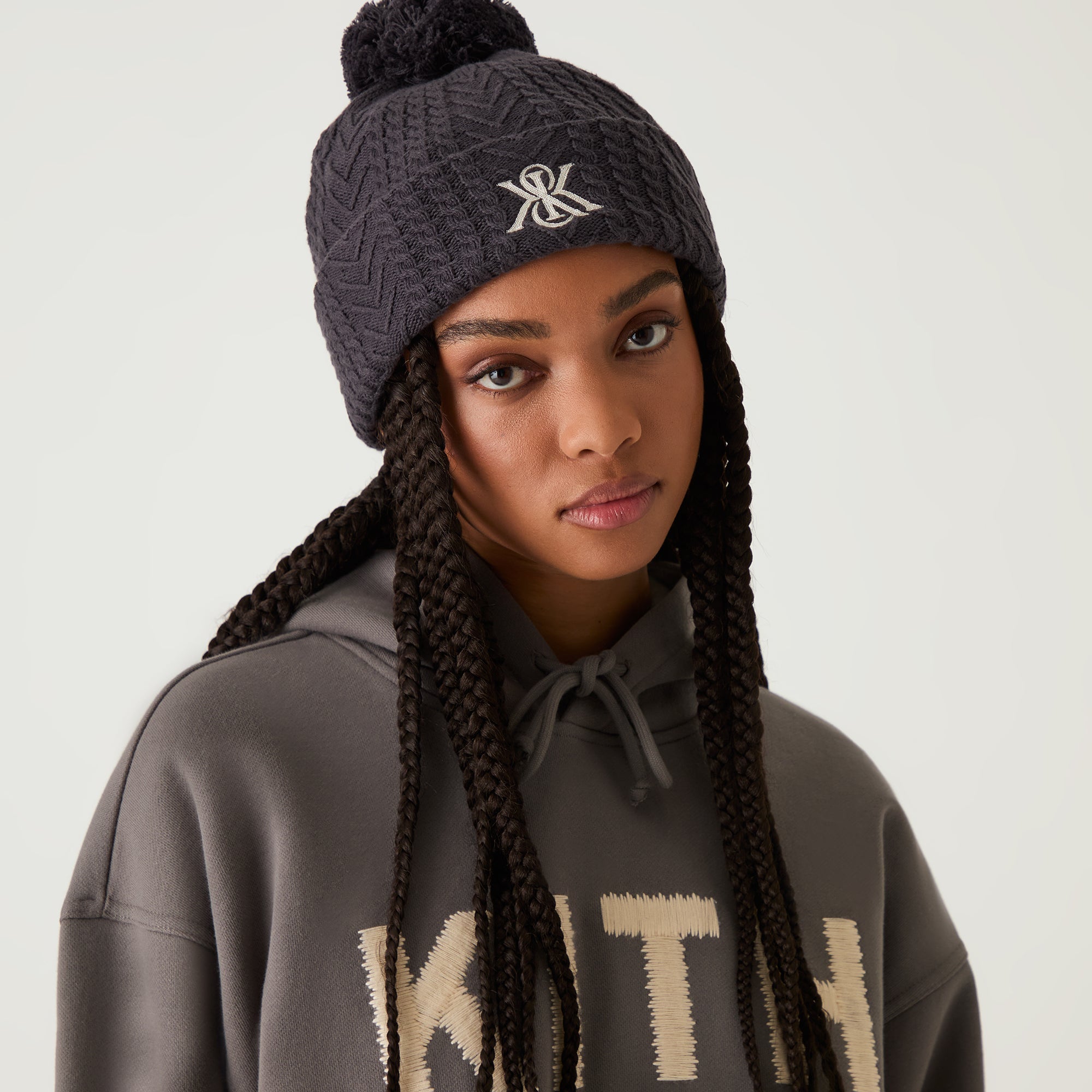 Kith Women Pom Pom Beanie - Somber - view 2