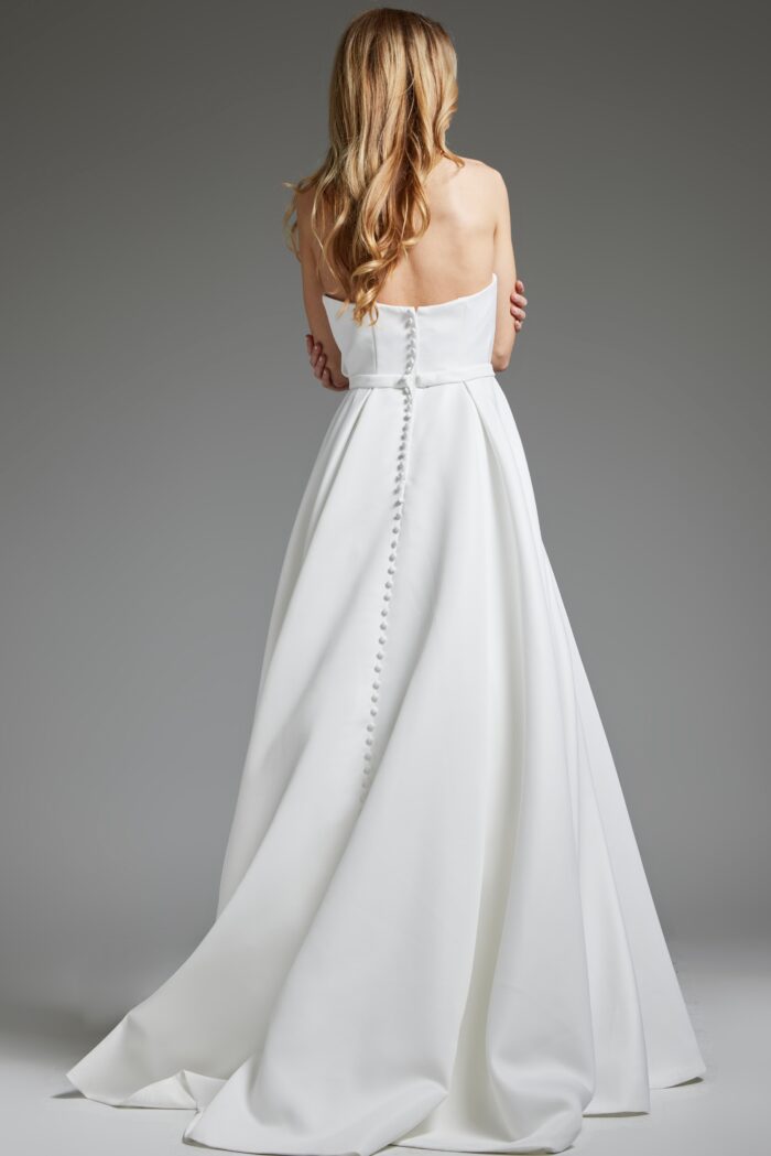 Jovani JB40599 A Line Bridal Gown Long Wedding Dress - view 3