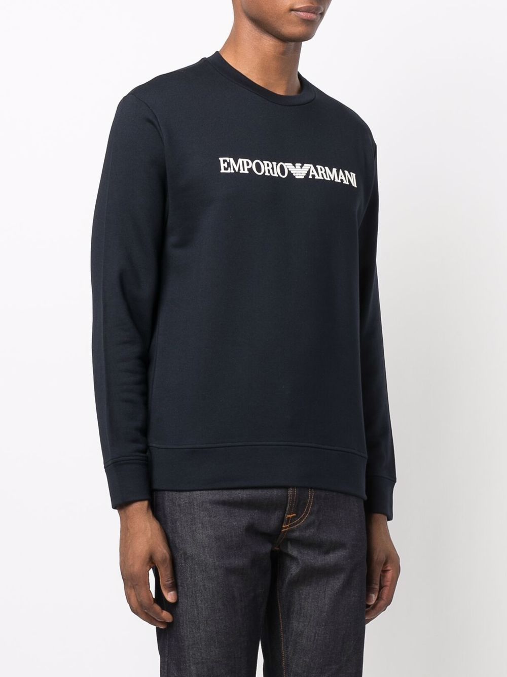 Emporio Armani Modal-blend sweatshirt with logo print - view 2