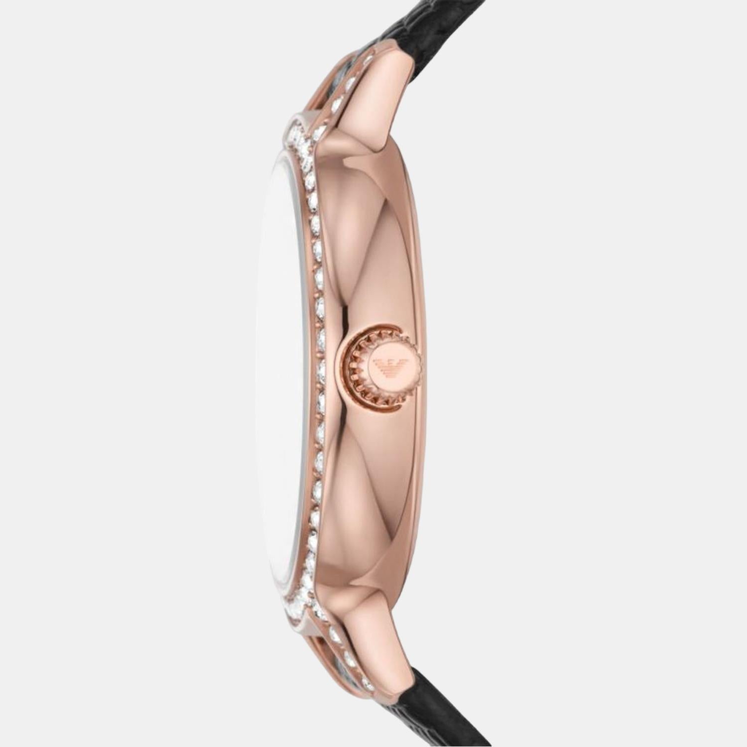Emporio Armani helios (Cleo) Women Quartz Mother Of Pearl Dial Analog Leather Watch AR11485 - view 2
