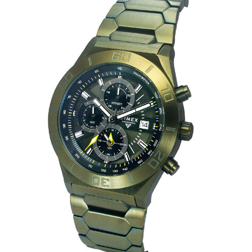 Timex E Class Men Green Round Dial Analog Chronograph Watch 44mm TWEG24903 - view 2