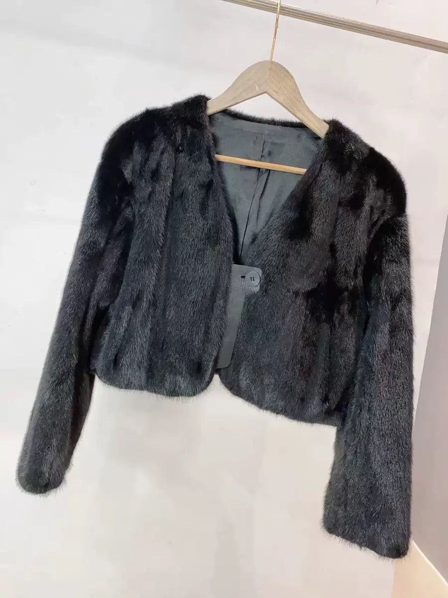 Alamode By Akanksha Zillion Soft Fur Jacket – Black - view 2