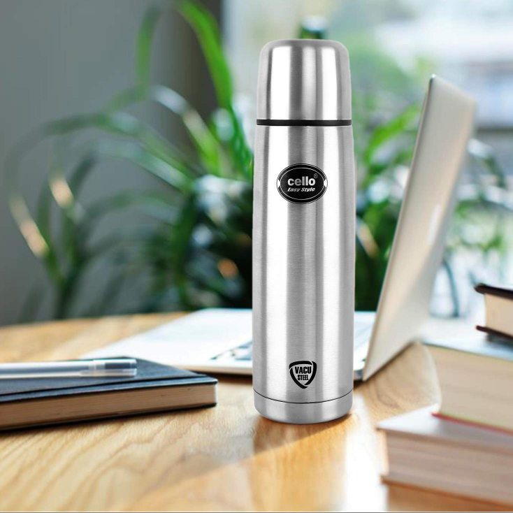 Cello Easy Style Flask, Vacusteel Water Bottle, 500ml