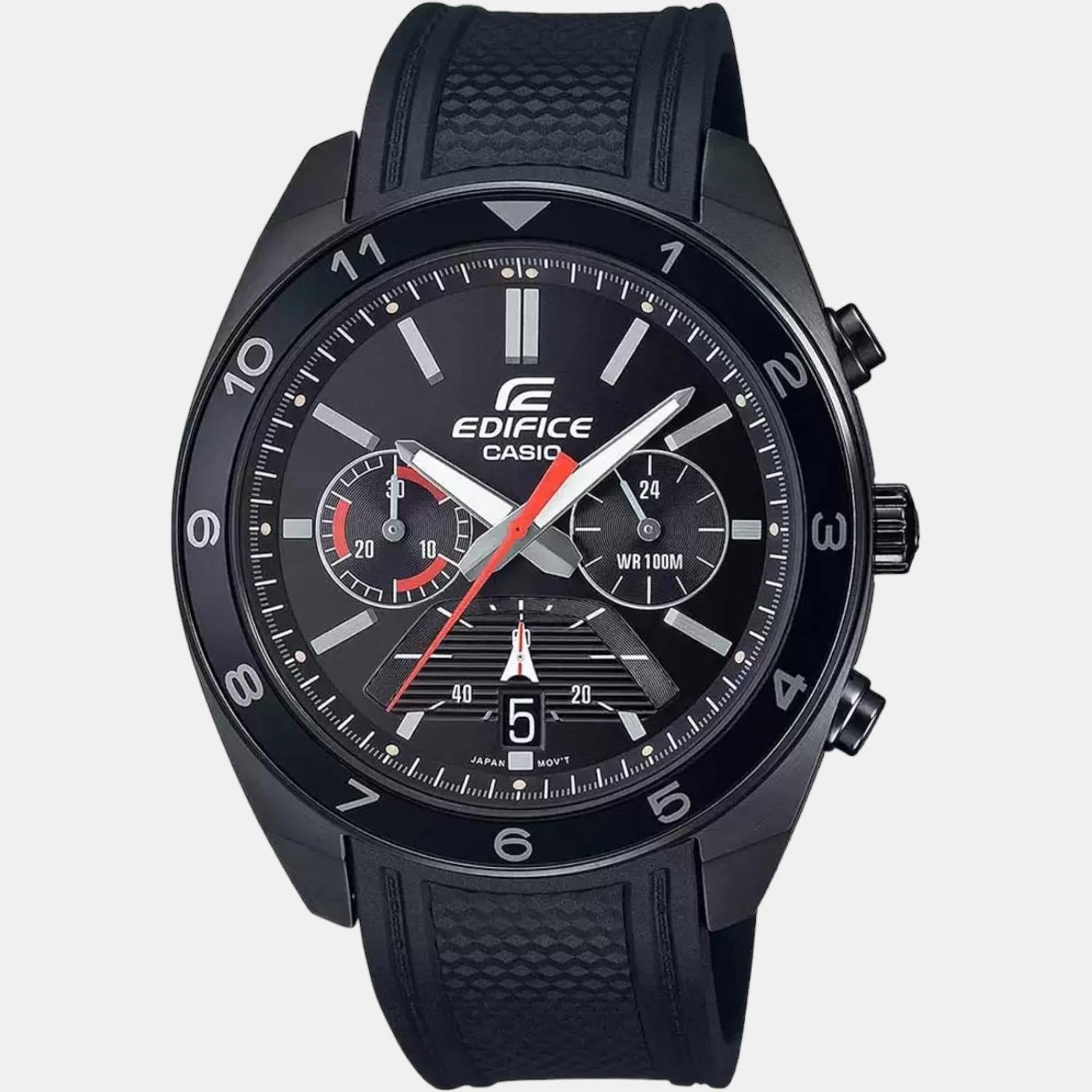 Casio Edifice Men Quartz Black Dial Chronograph Resin Watch ED487 - view 2