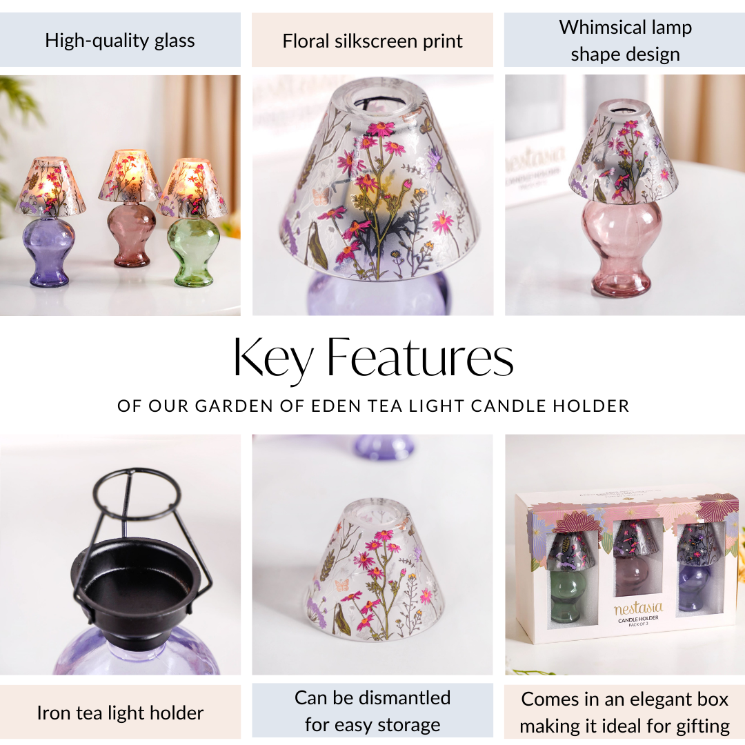 Nestasia Garden Of Eden Tea Light Candle Holder Set Of 3 - view 6