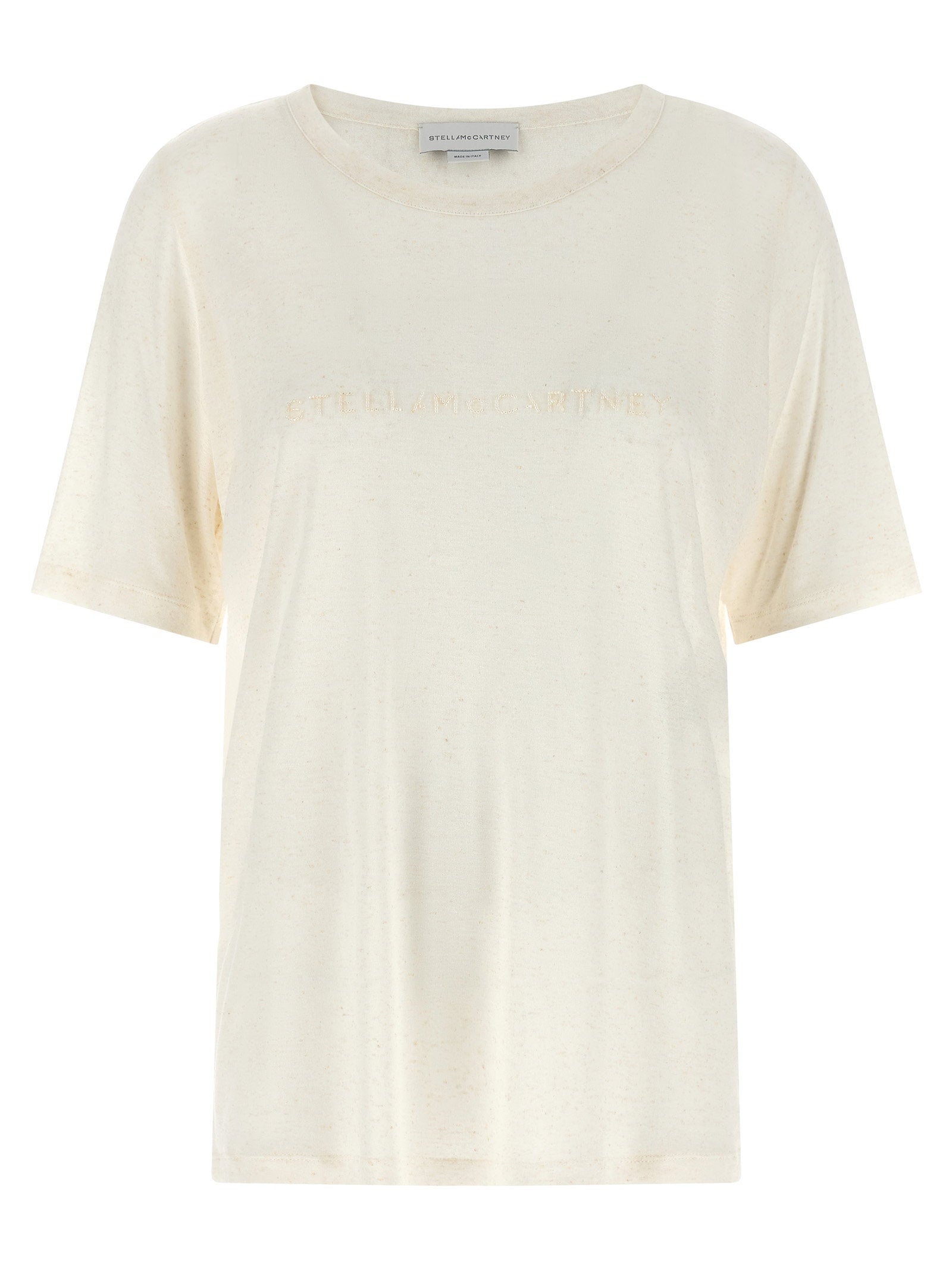 Stella Mccartney Beads Embroidery T-shirt – 86% viscose, 14% linen