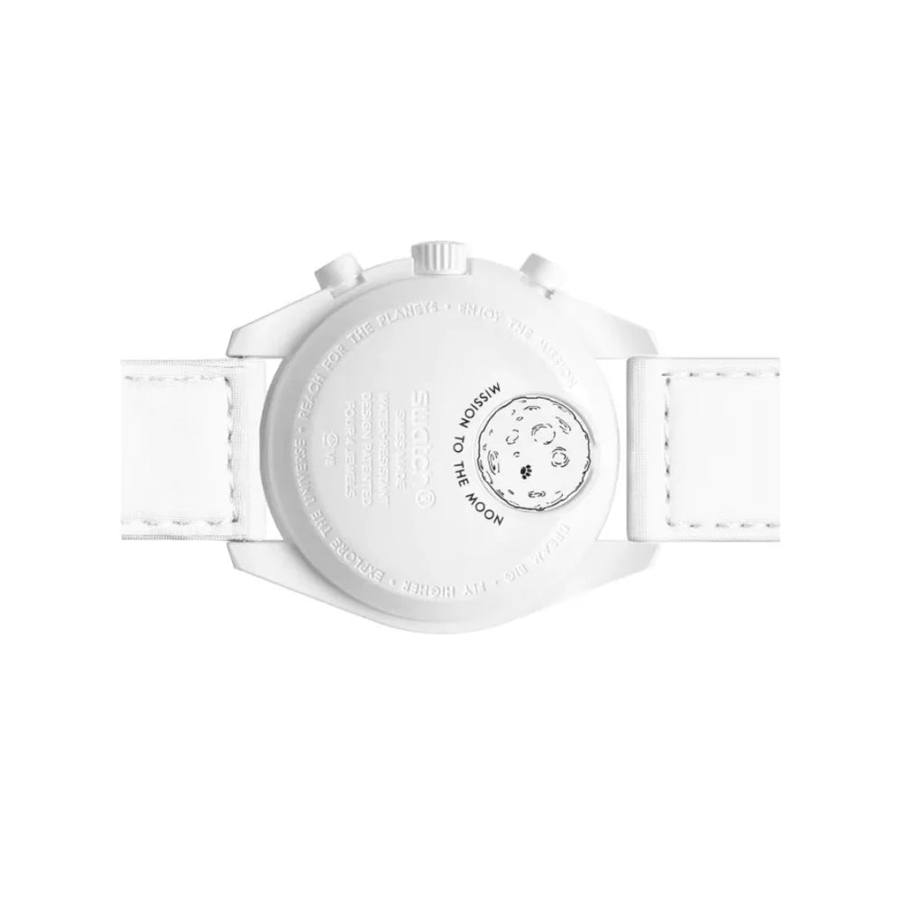 Cop Underdog Swatch x Omega Bioceramic Moonswatch Mission to the MoonPhase 'SNOOPY' - view 2