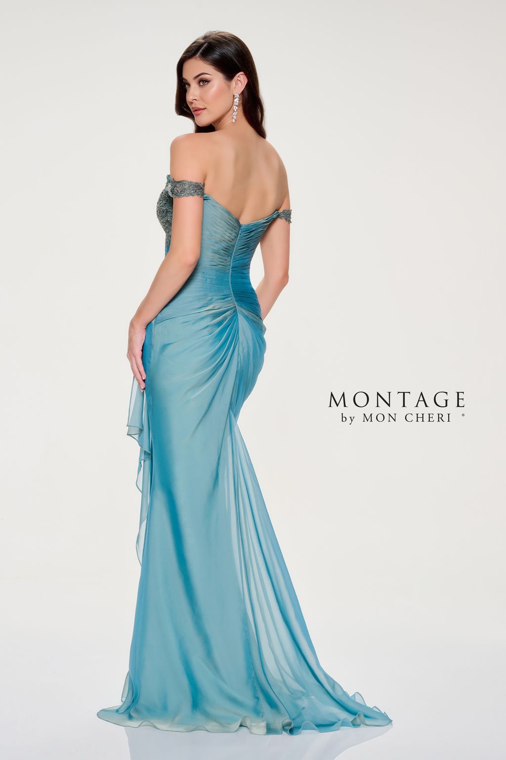 Montage M843 Long Ruched Mermaid Formal Dress - view 2