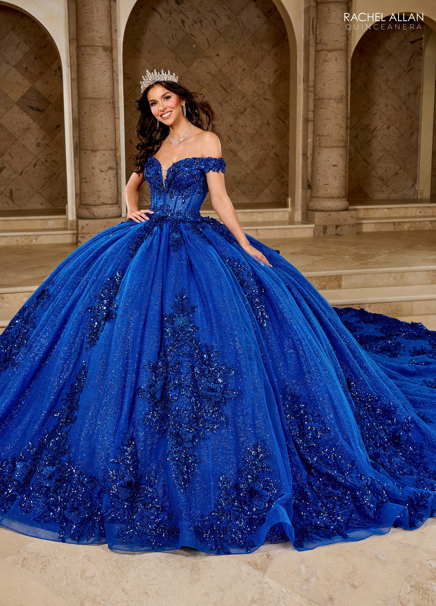 Mary's Bridal Off Shoulder Quinceanera Dress by Rachel Allan RQ2215