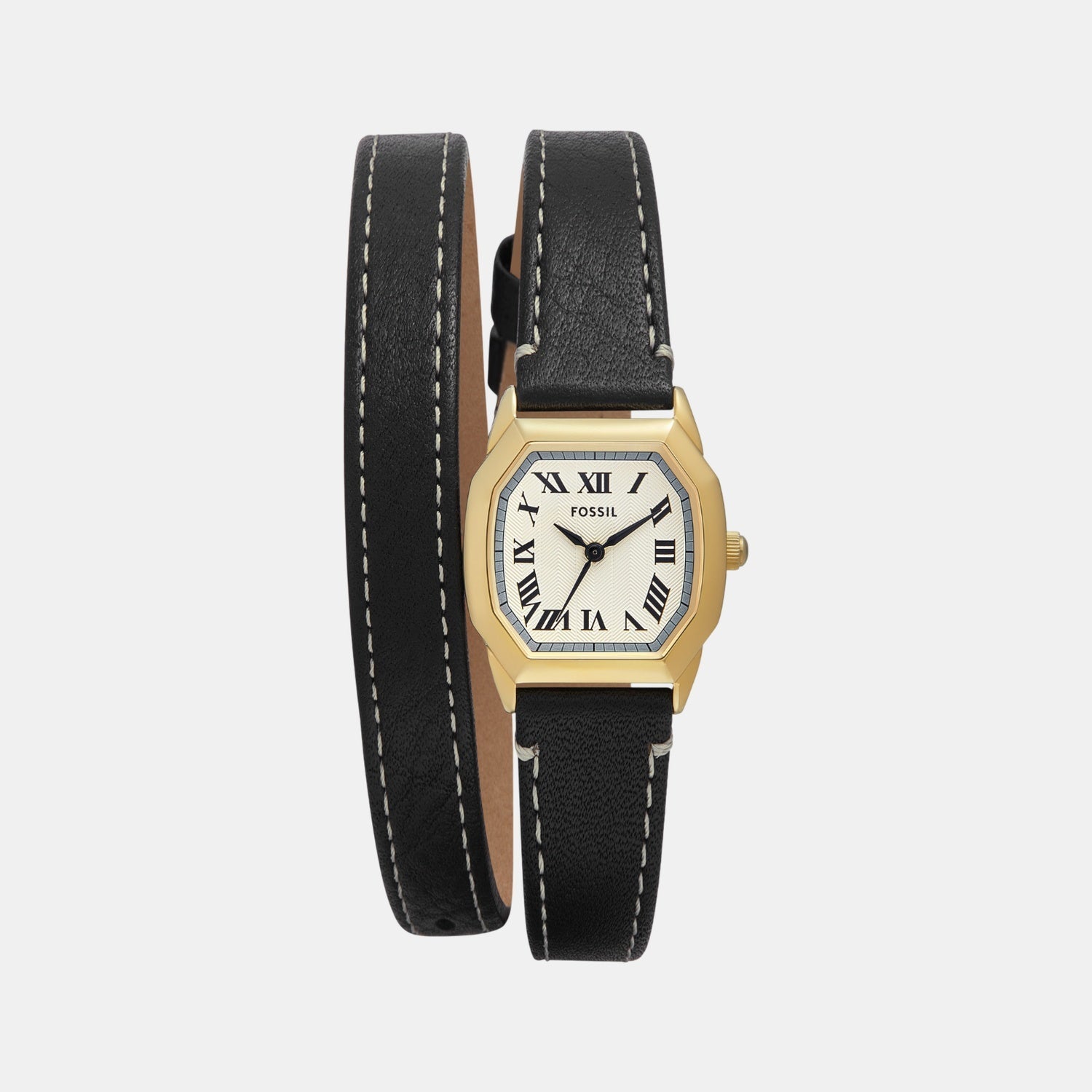 Fossil Harlow Women Quartz Cream Dial Analog Leather Watch ES5404