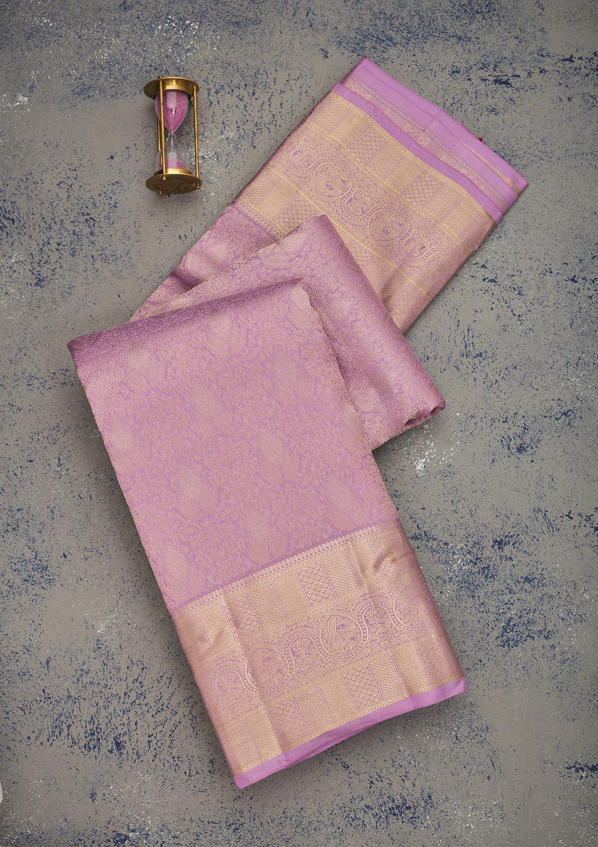Koskii Lavender Zariwork Pure Silk Saree – Women's