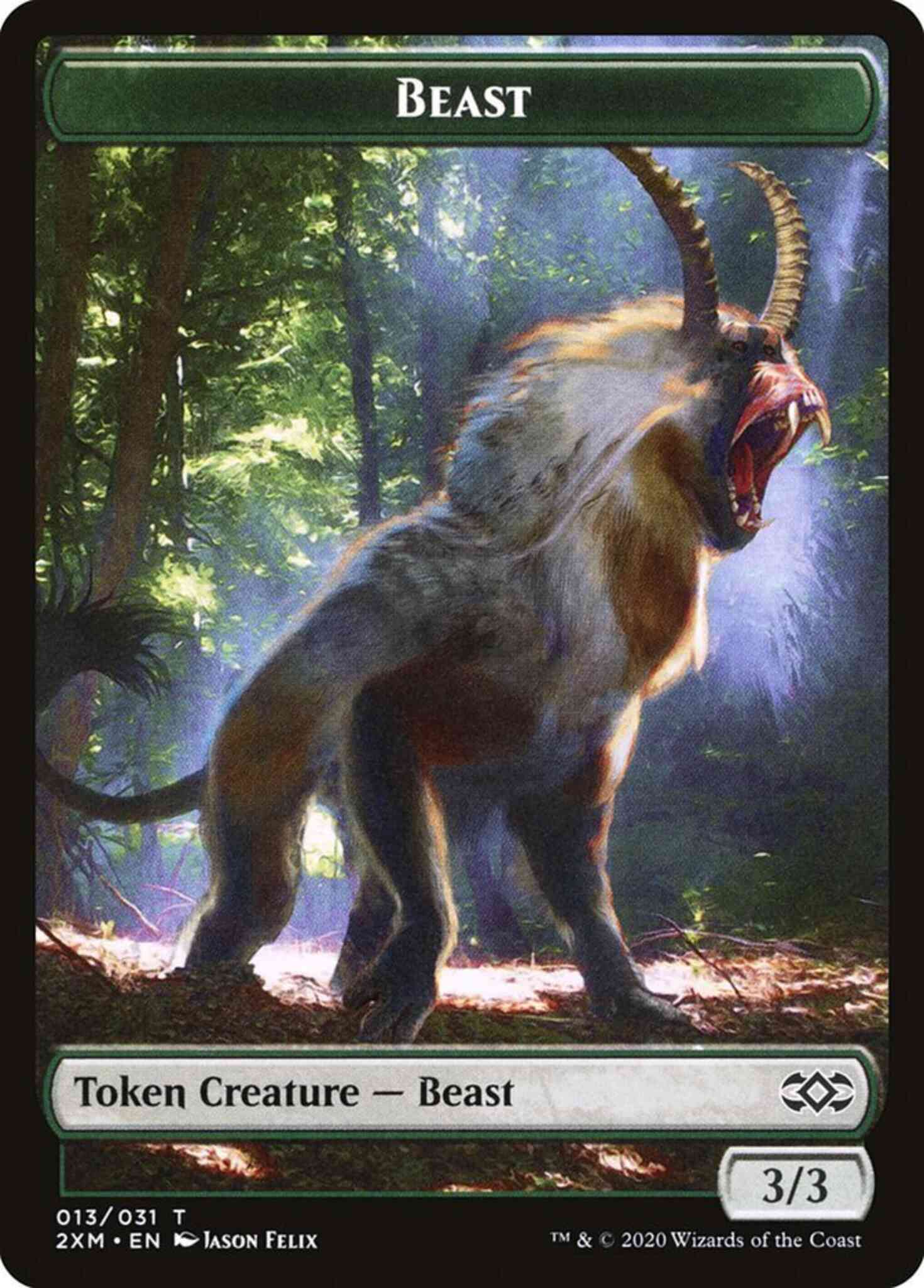 Beast token 13 – Magic Beast Token [13] [Double Masters Tokens] [Non-Foil]