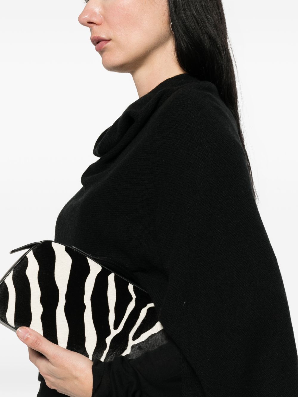 Beyou V-neck cashmere Cashmere poncho – Cashmere 100% - view 2