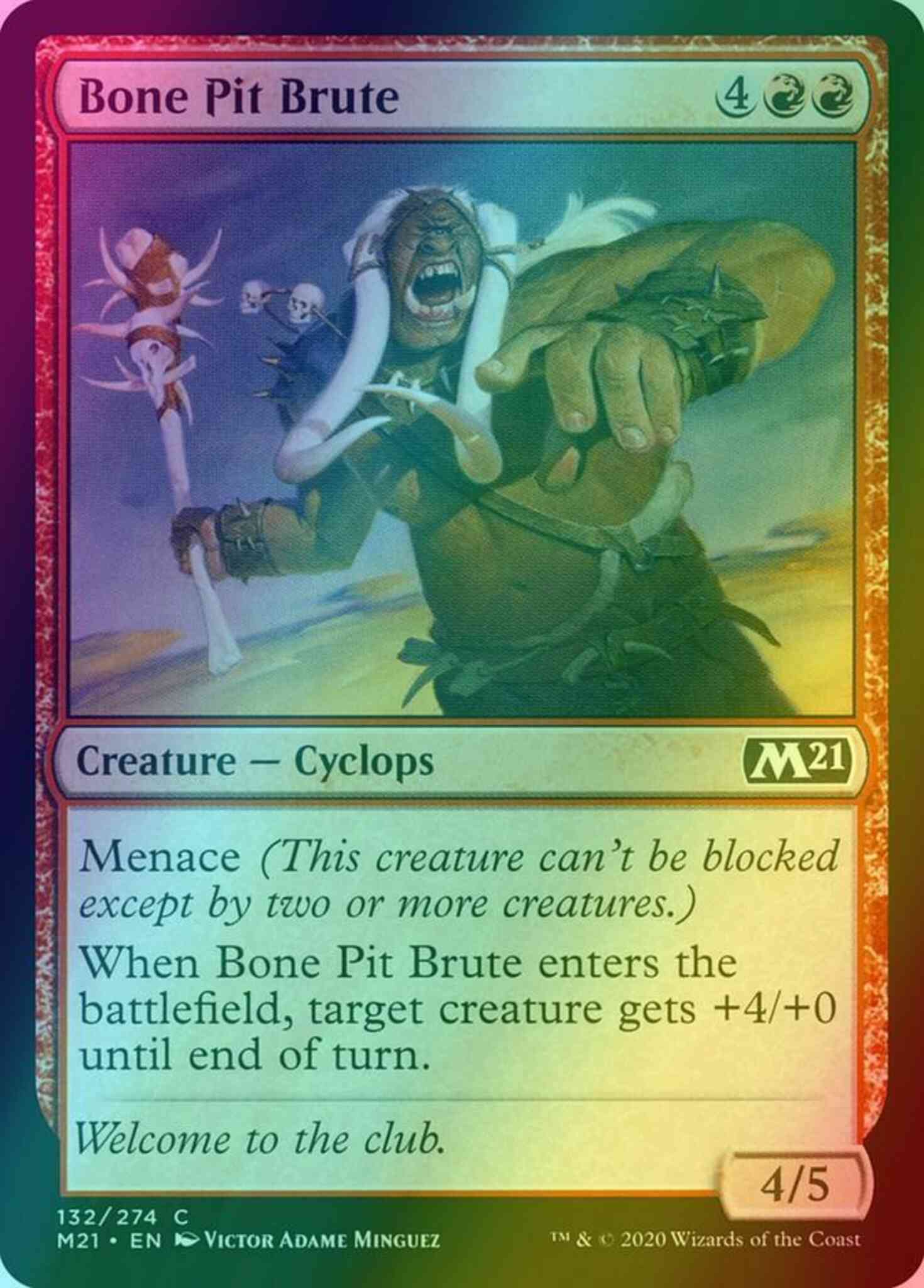 Magic Bone Pit Brute [132] [Core Set 2021] [Foil]