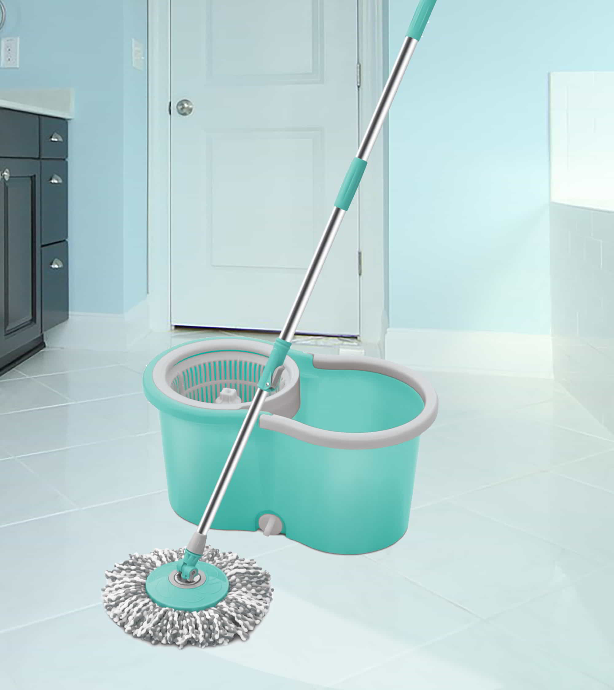Wheely Spin Mop (Spotzero by Milton) – Aqua Green - view 2