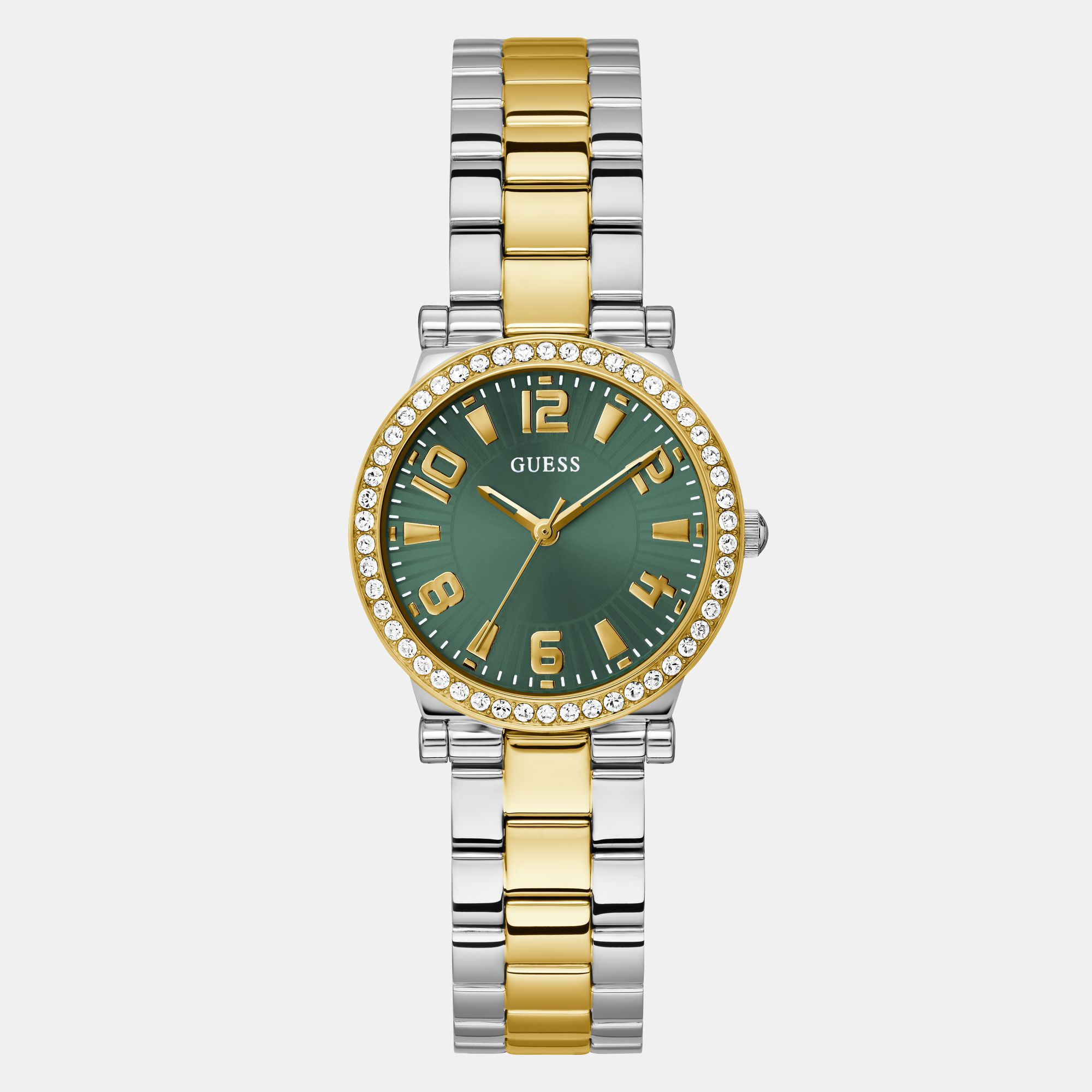 Guess Fawn Women Quartz Green Dial Analog Stainless Steel Watch GW0686L2