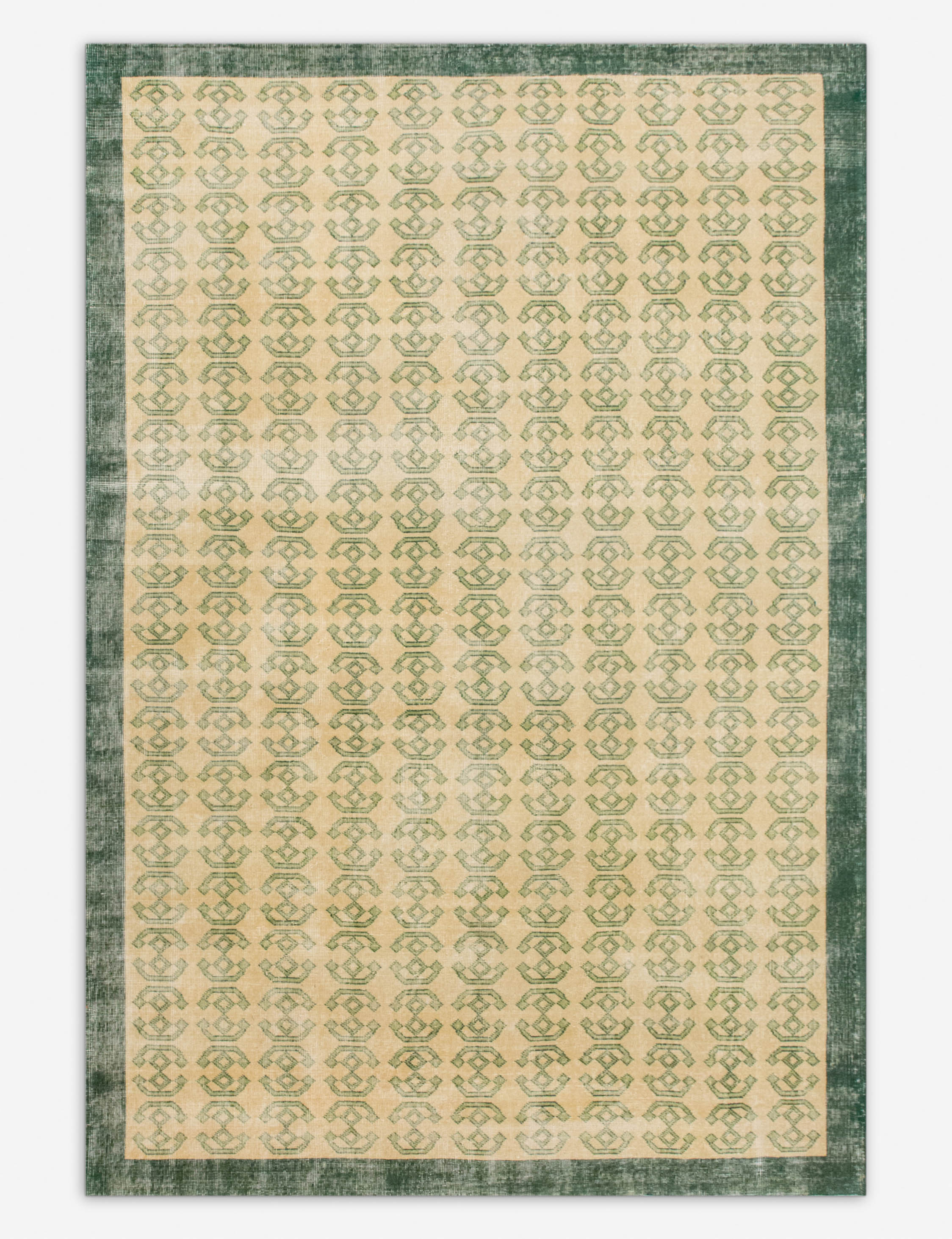 Lulu and Georgia Vintage Turkish Hand-Knotted Wool Rug No. 546, 6'7" x 10'