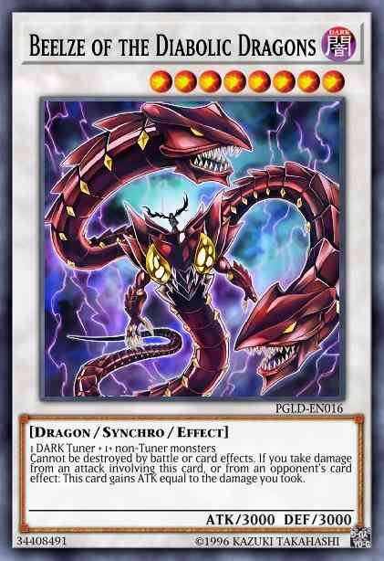 Yu-Gi-Oh! Beelze of the Diabolic Dragons - PGLD-EN016 - Gold Secret Rare - 1st Edition