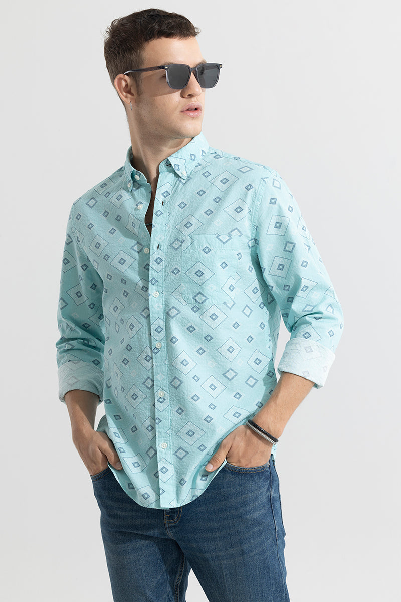 SNITCH Cloister Green Seersucker Shirt