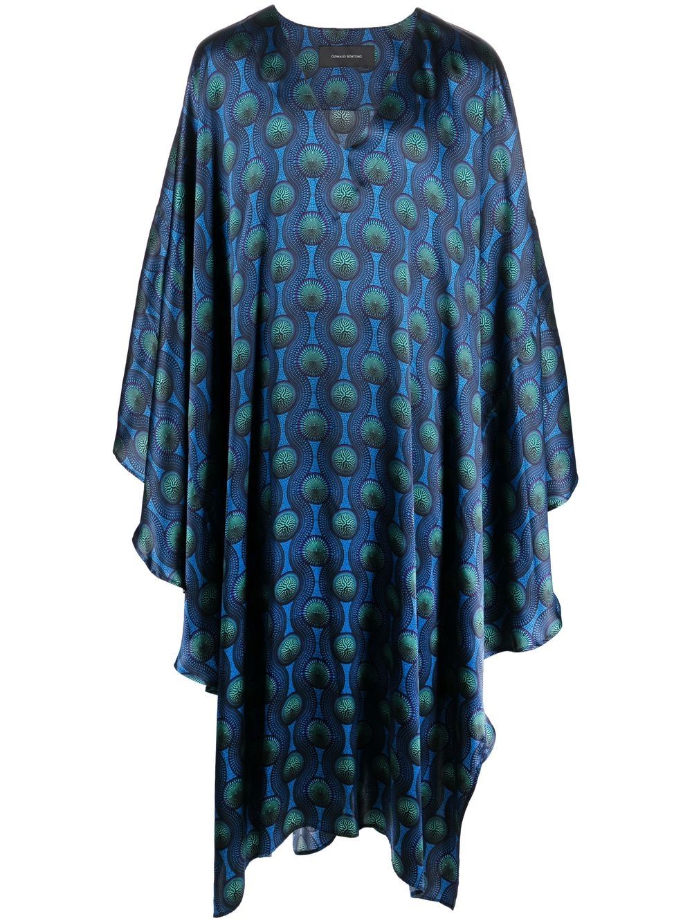 Ozwald Boateng Printed silk kaftan – Silk 95%, Elastane 5%