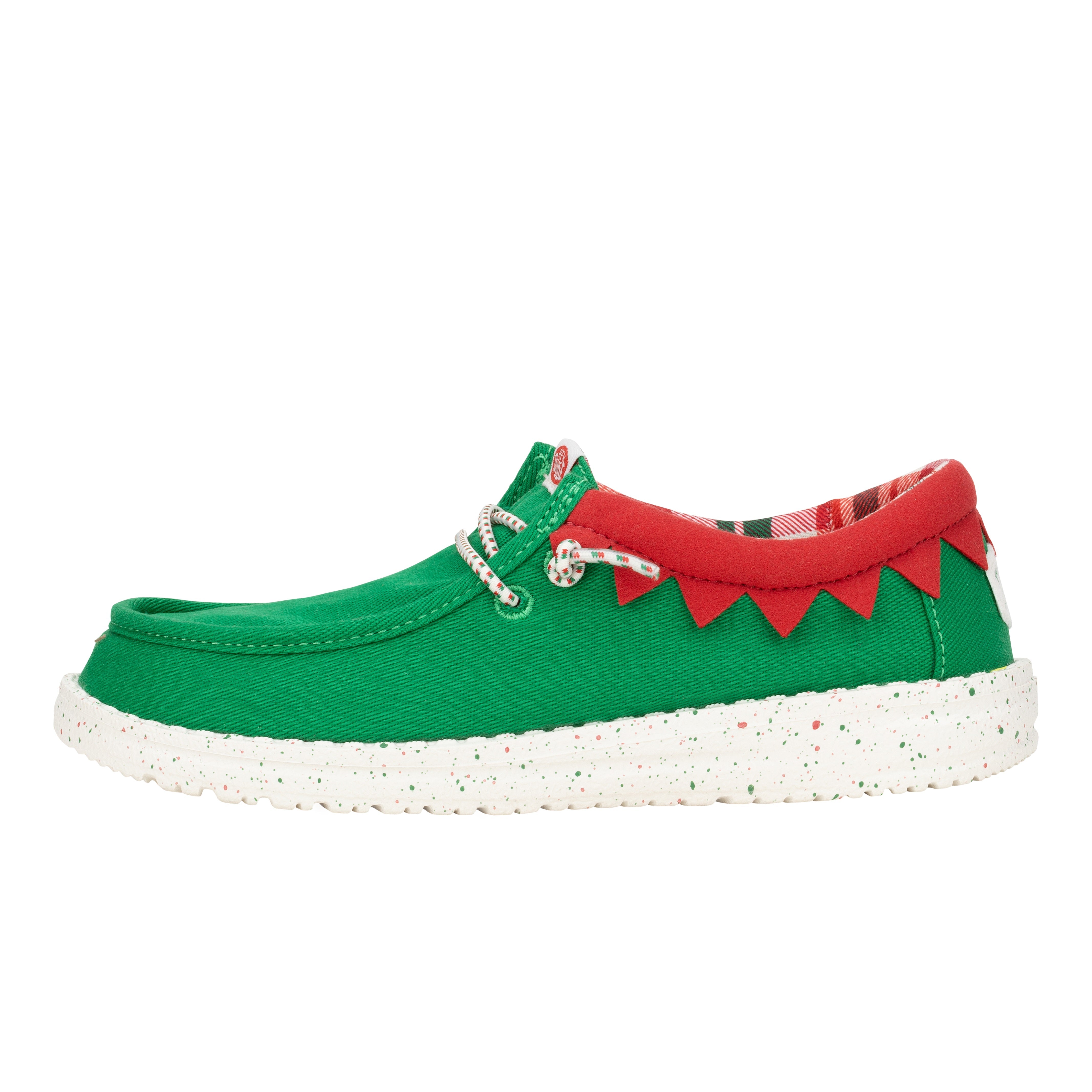 HEYDUDE shoes Wally Youth Holiday Elf - Green/Red